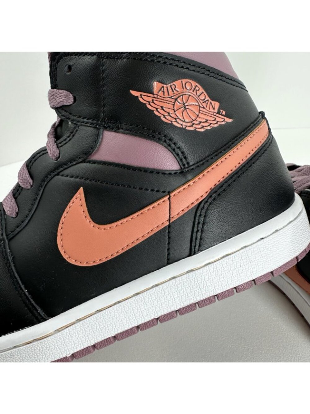 Nike Air Jordan 1 Mid Top SE FB9911-008 Sneakers Mens US 8.5 Black Sky J Mauve - Picture 10 of 12